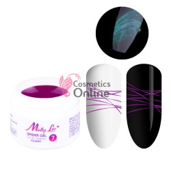 Gel UV Mollylac Spider Fluorescent Purple, gel panza de paianjen 3 ml nr. 7